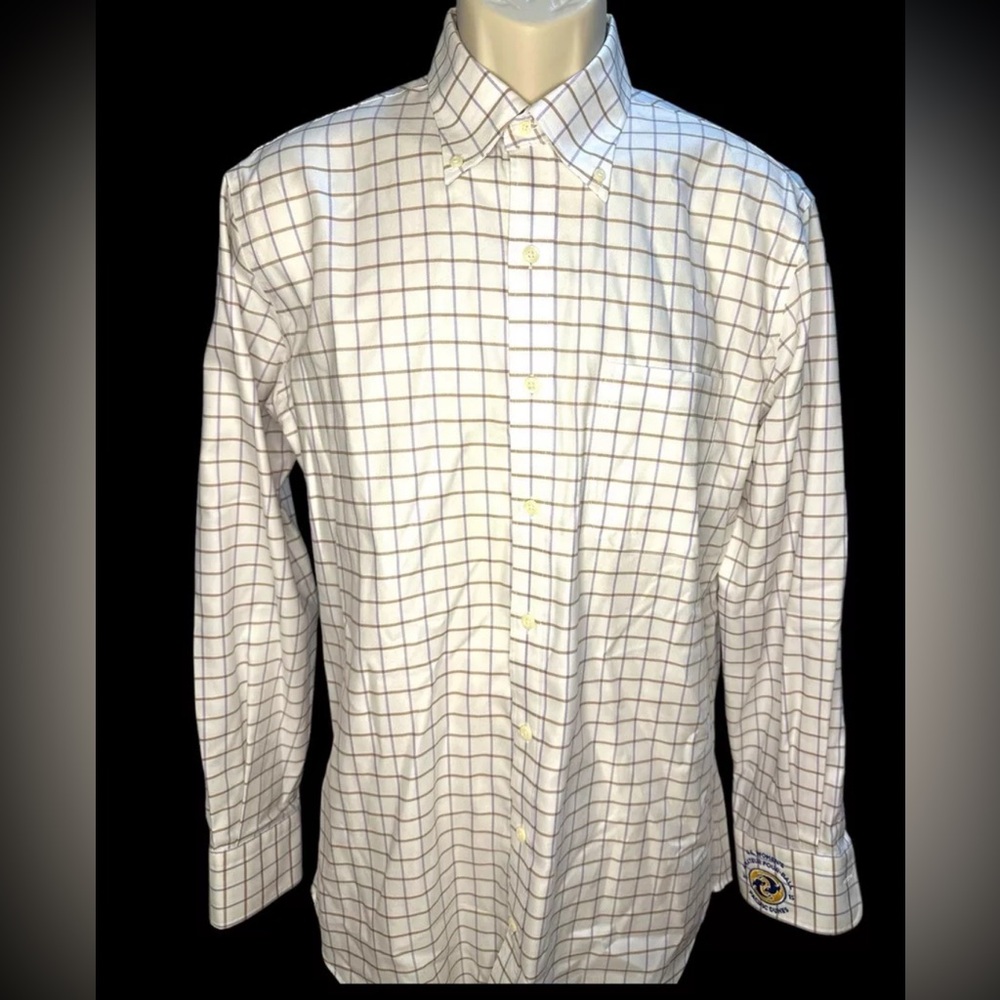 Peter Millar Men's Multi Plaid Pacific Dunes Oxford Shirt, Size Medium M